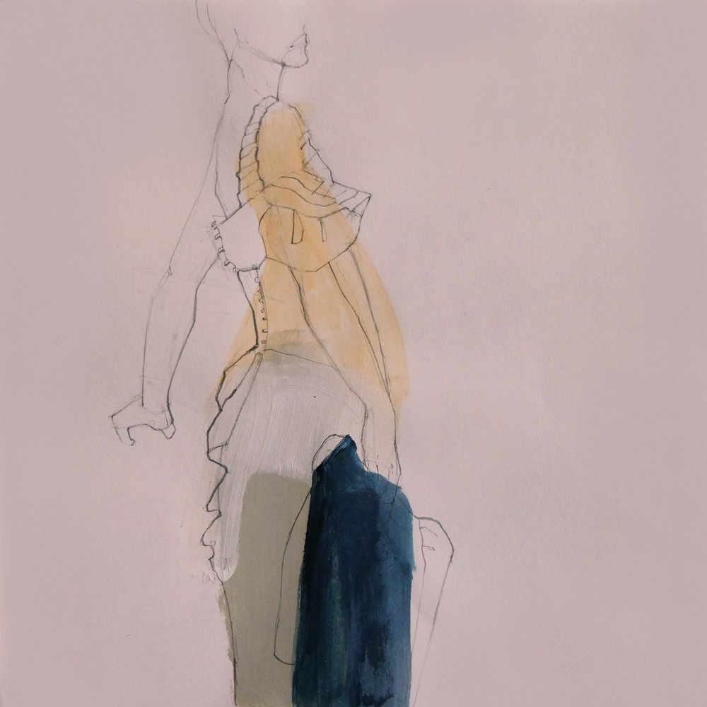 Elegante Mode-Skizze von Doris Schmitz