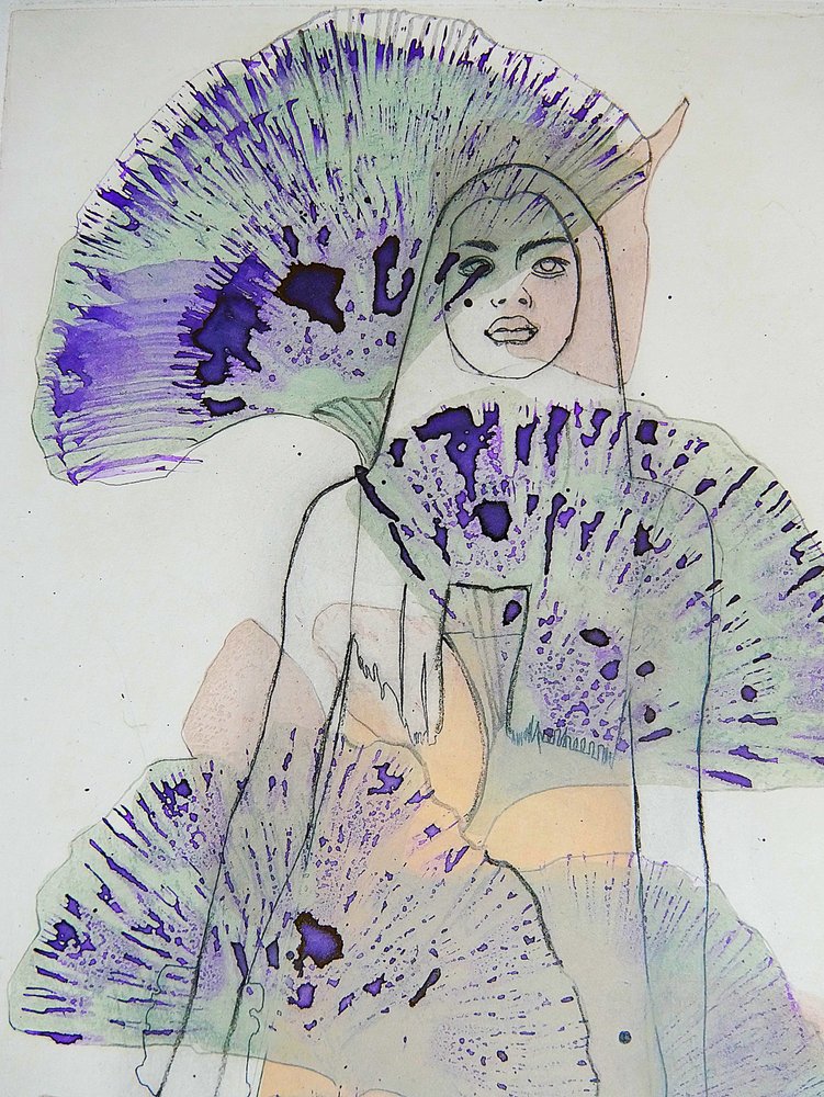Ätherisches Lila Porträt von Doris Schmitz