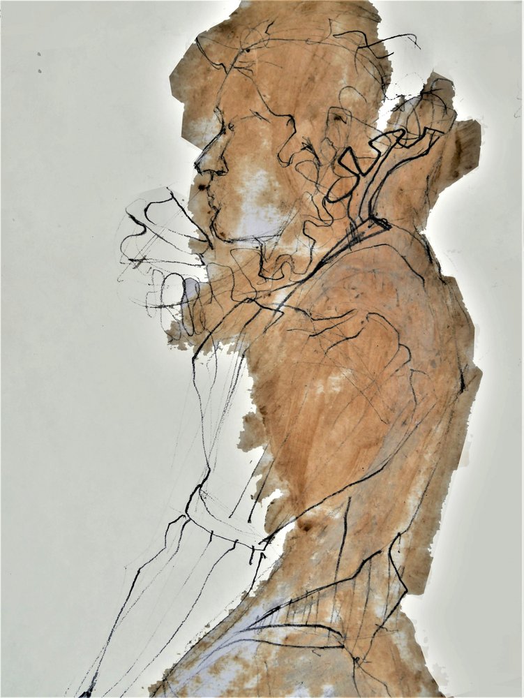 Expressives Männerporträt von Doris Schmitz