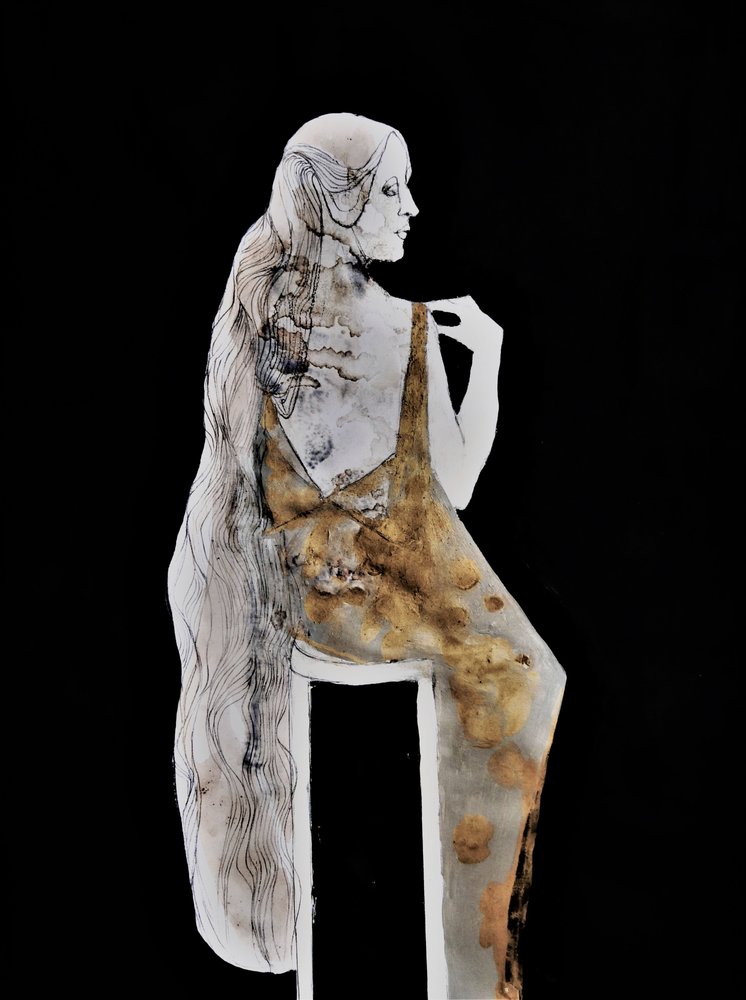 Goldhaarige Figur von Doris Schmitz