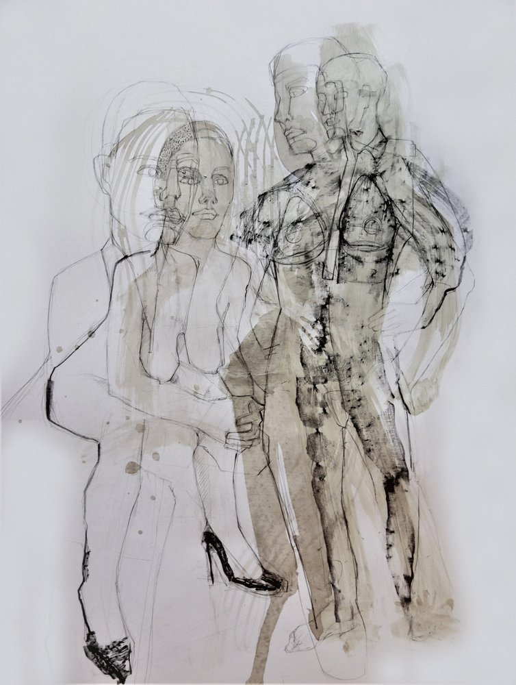Geschichtete menschliche Figuren von Doris Schmitz