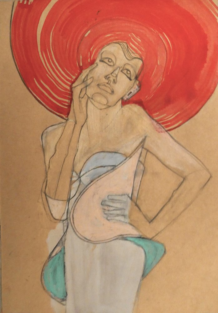 Roter Hut Mode Frau von Doris Schmitz