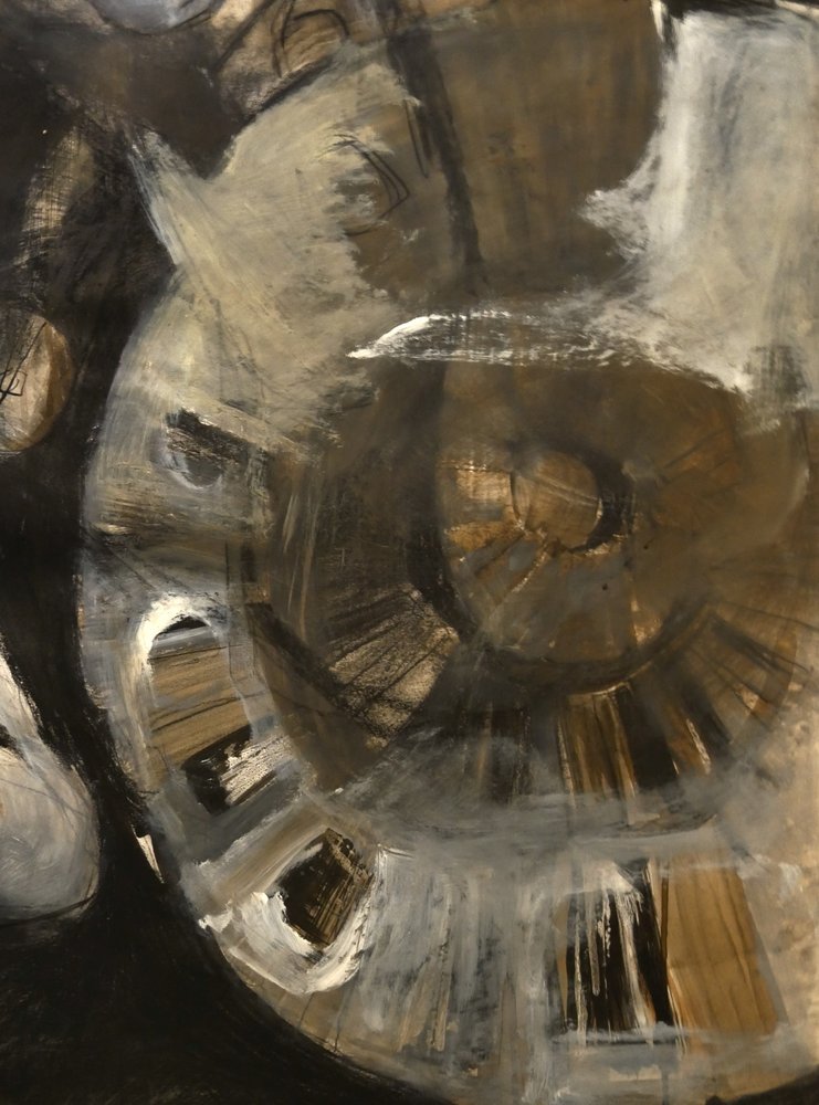 Strukturierte goldene Spirale von Doris Schmitz