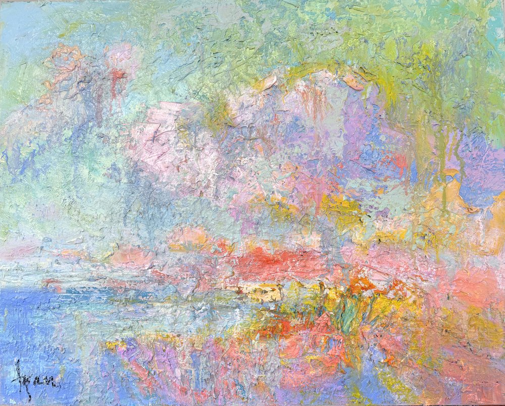 Träumende Pastell-Küstenstadt von Dorothy Fagan