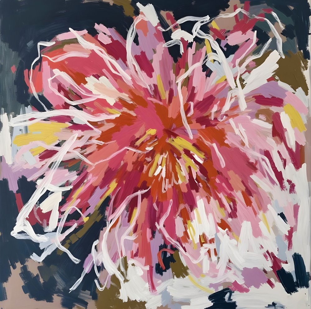 Lebendige Abstrakte Blüte von Edie