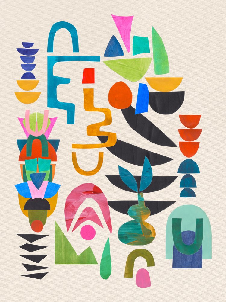 Lebendiges Geometrisches Abstrakt von Ejaaz Haniff