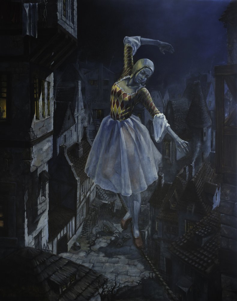 Nachtstadt-Seiltänzer von Ekaterina Andersson