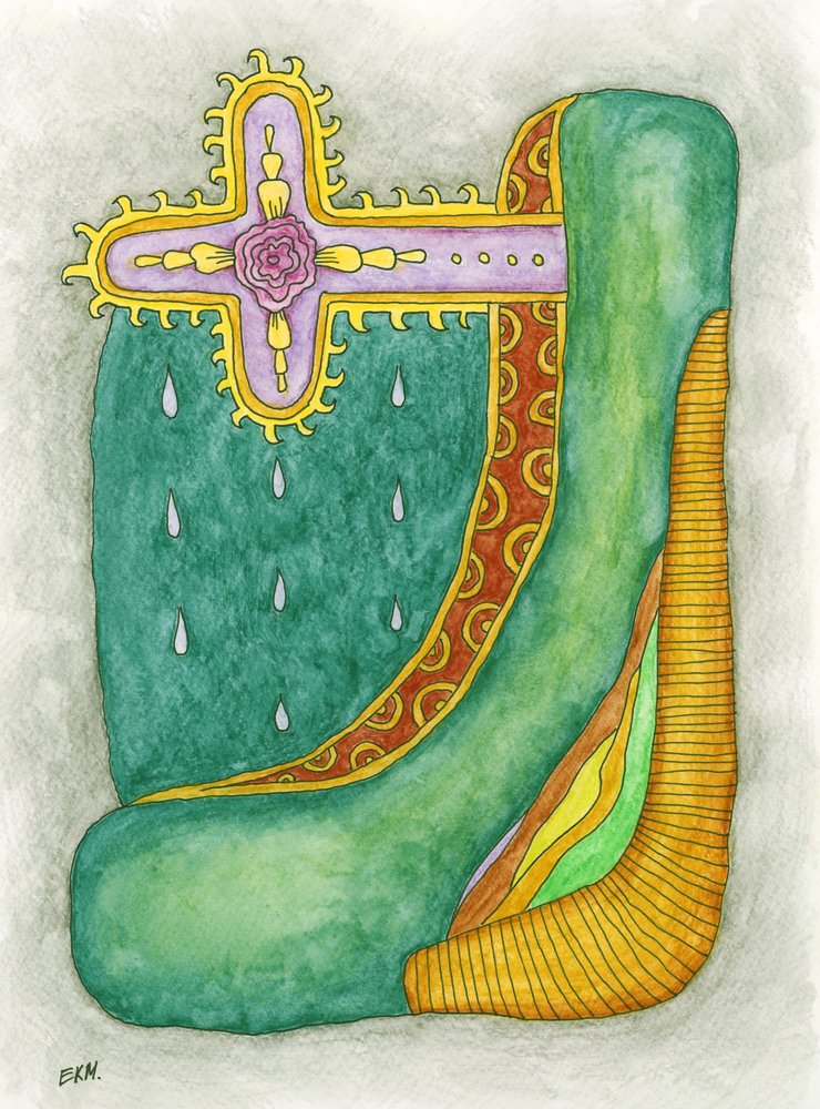 Verzierte Rosenkreuz-Design von Elena Khomutova-Miller