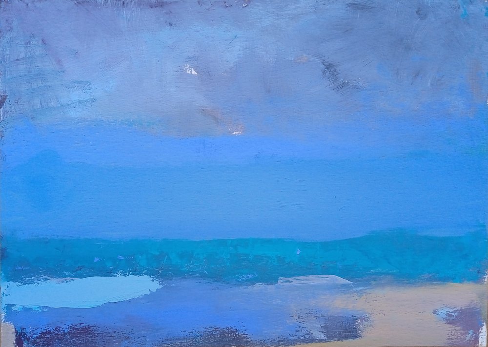 Blauer Horizont Abstrakt von Elena Shraibman