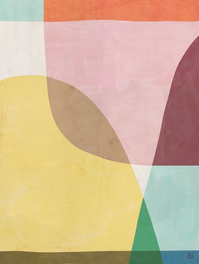 Gelassene abstrakte Formen von Ellen Greup