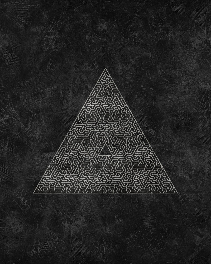 Geometrisches Labyrinth Dreieck von Ema Paraschiv