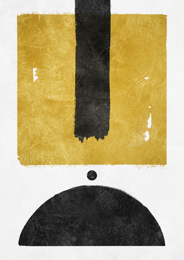 Goldene Schwarze Geometrische Formen von Ema Paraschiv