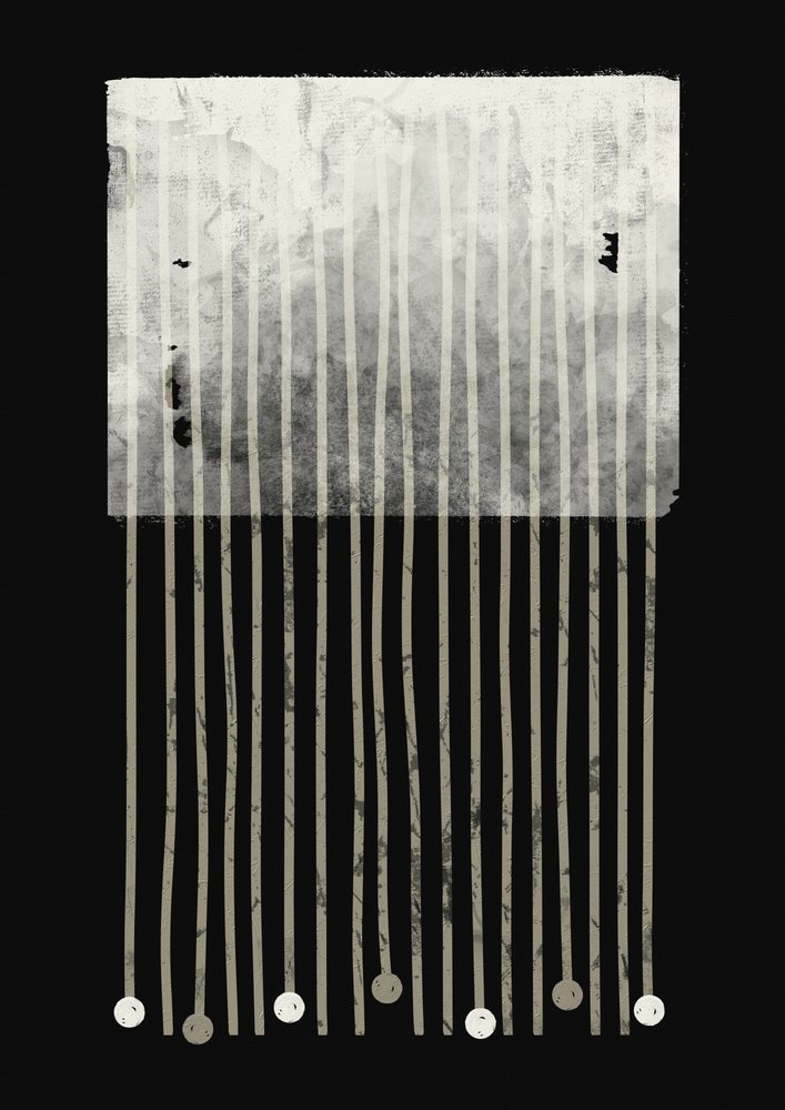 Minimalistische Linien Tropfen von Ema Paraschiv