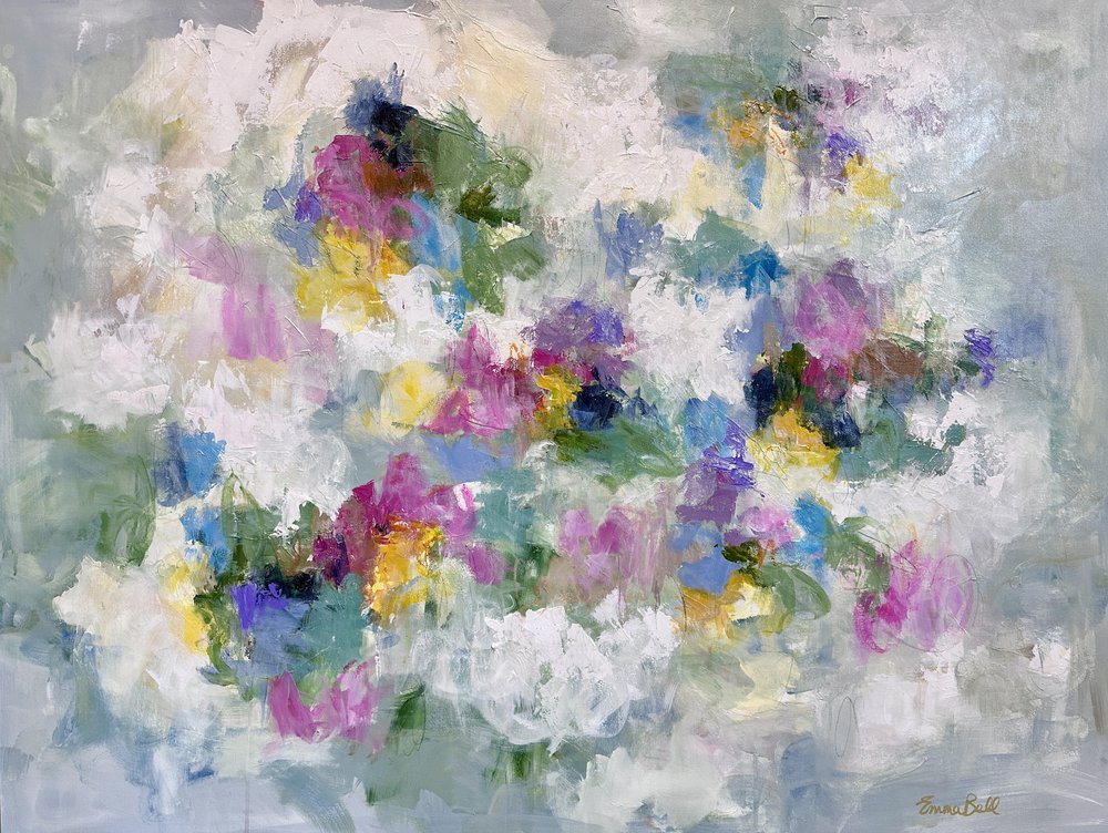 Lebendiges Blumenabstrakt von Emma Bell