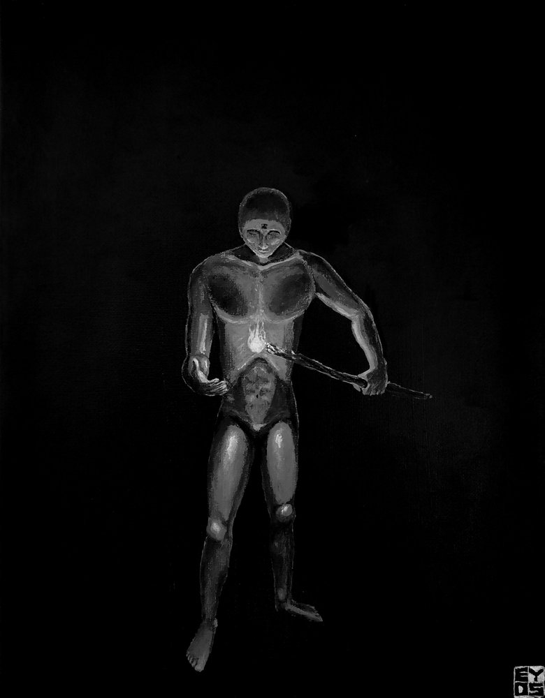 Mystische leuchtende Figur von Ezekiel Y.D. Schmitt