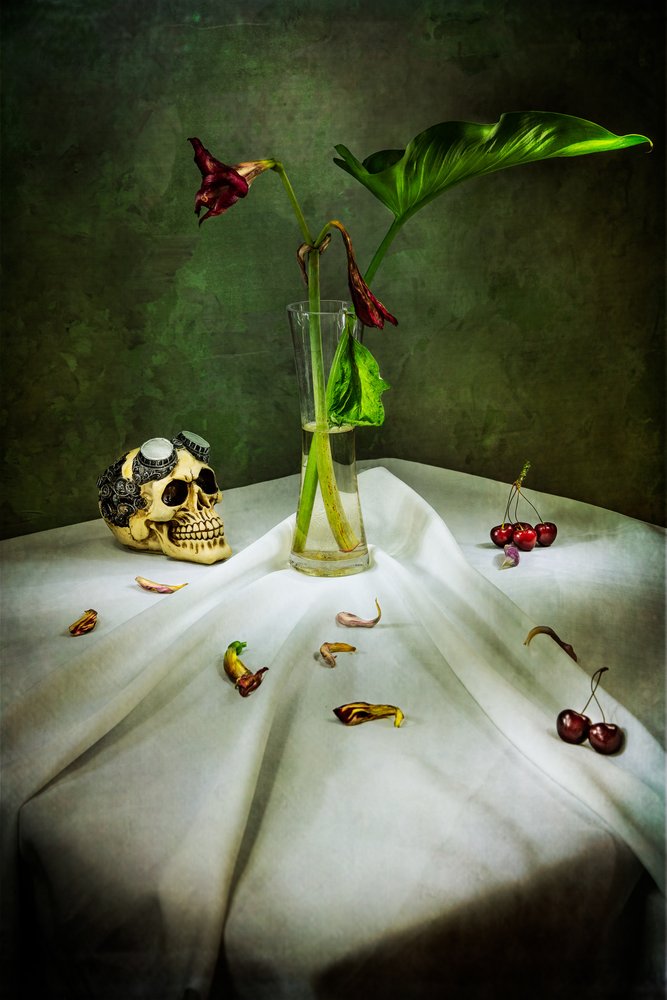 Gotischer Schädel-Vanitas von Felice Angelino