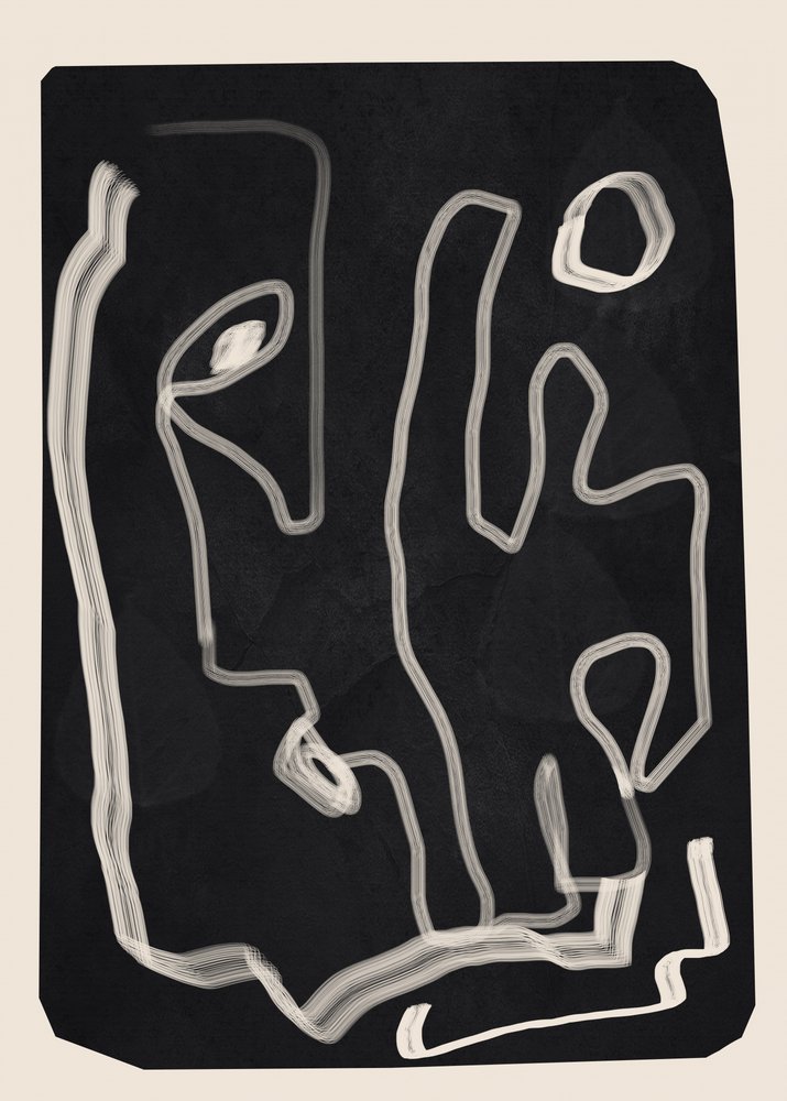 Abstrakte Linienkontur von Flow Line