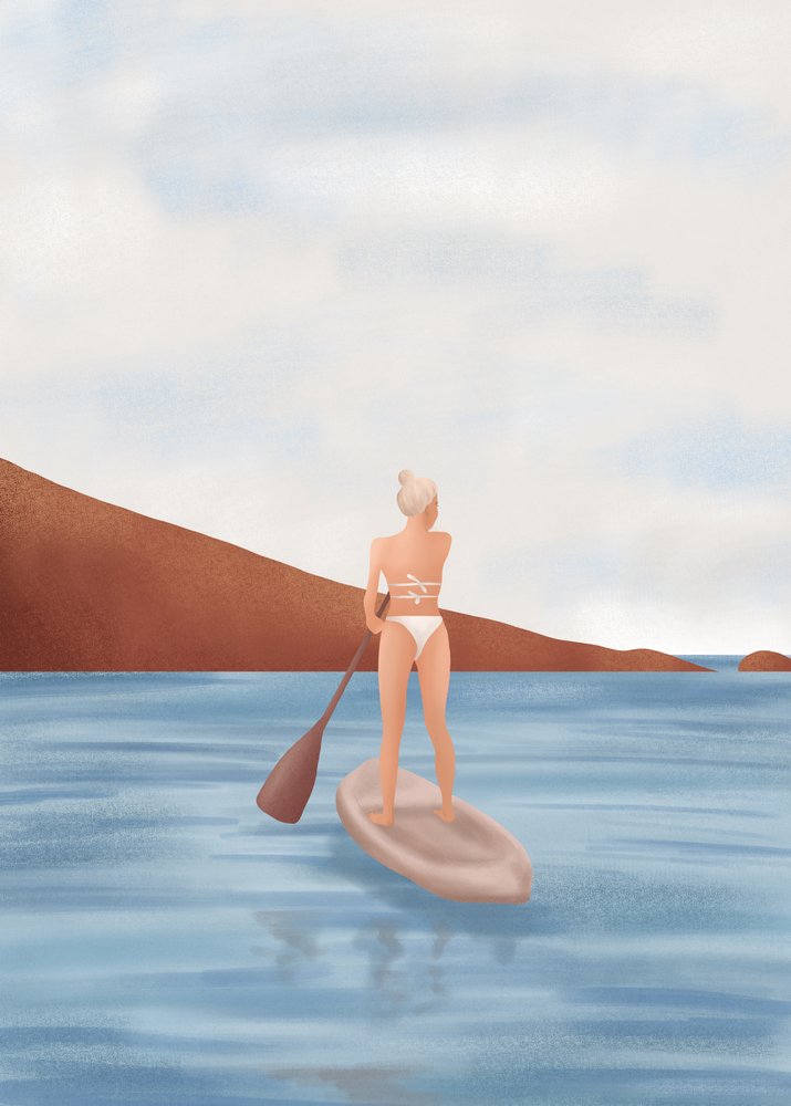Friedliche Paddleboard-Reise von Flow Line