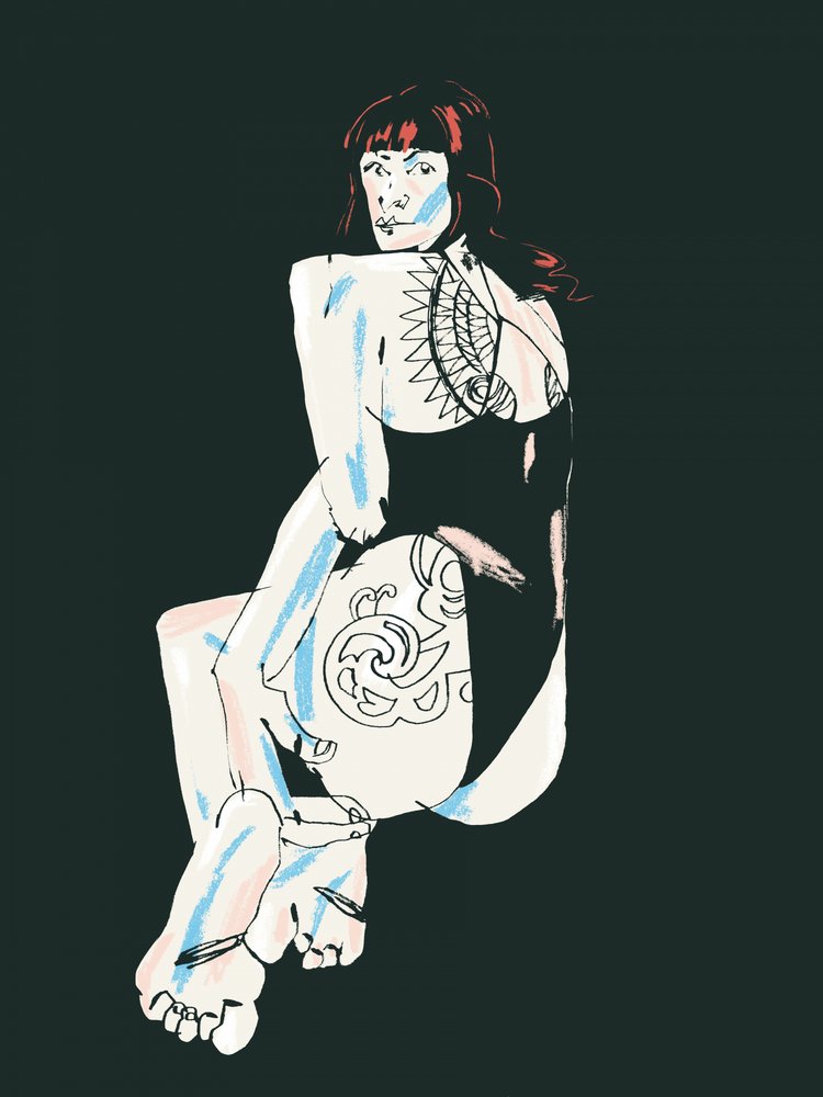 Elegante Tätowierte Pose von Francesco Gulina