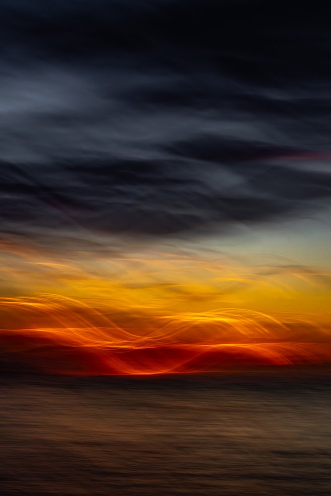 Lebendiger Ozean-Sonnenuntergang von Franco Tessarolo
