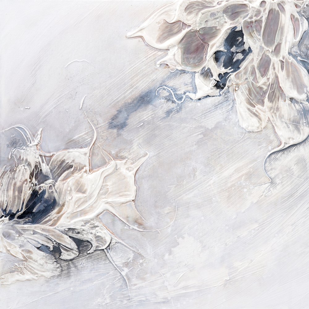 Abstrakte Weiße Blüten von Françoise Wattré
