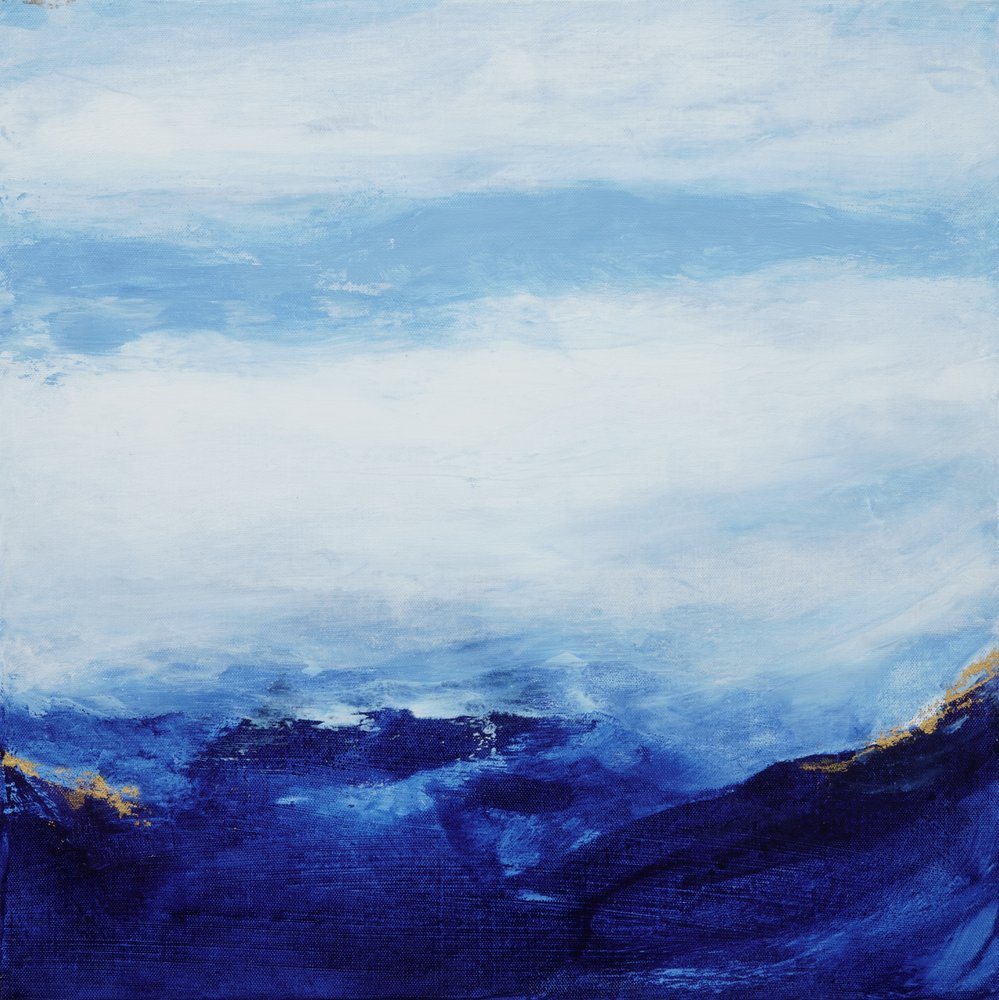 Tiefblauer Bergnebel von Françoise Wattré