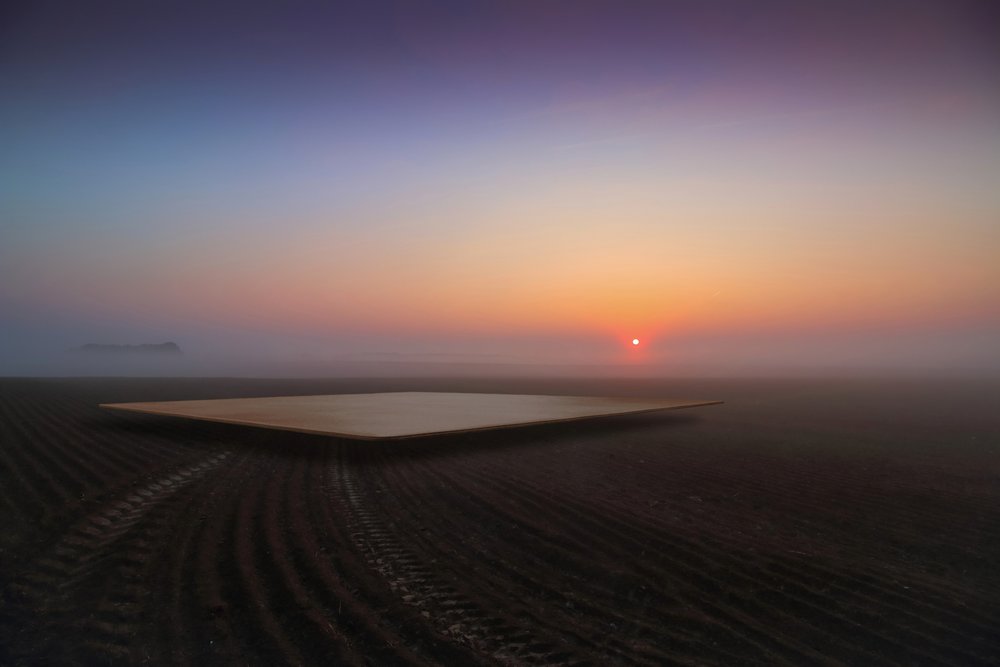 Nebliger Horizont Sonnenaufgang von Franziskus Pfleghart