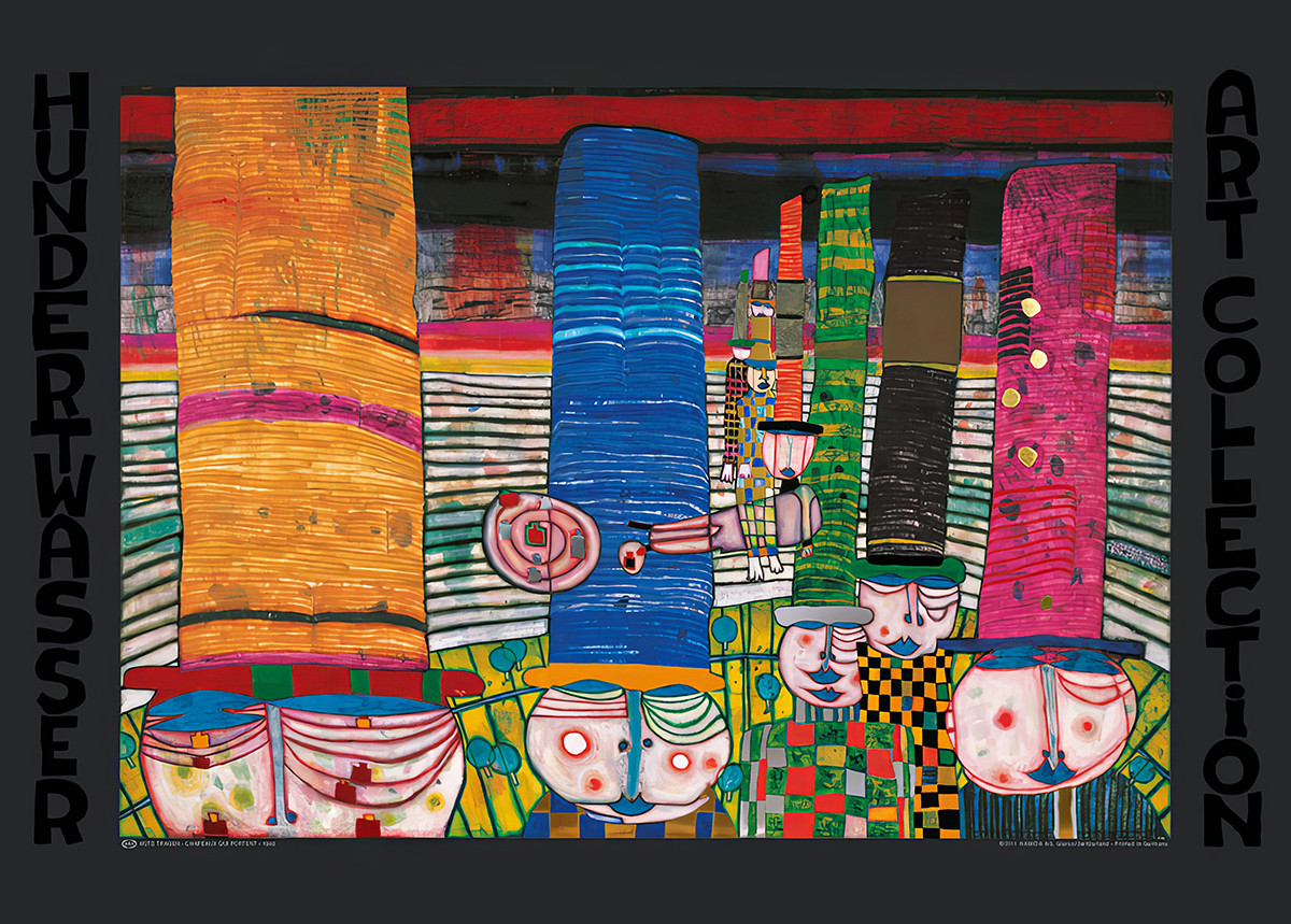 Hüte Tragen von Friedensreich Hundertwasser