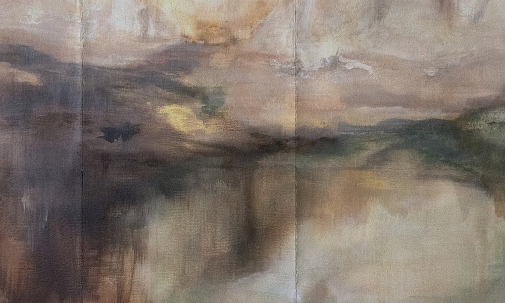 Nebelige abstrakte Landschaft von Gemma Bardot