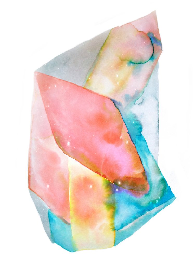 Lebendiges Abstraktes Aquarell von Gemma Bardot