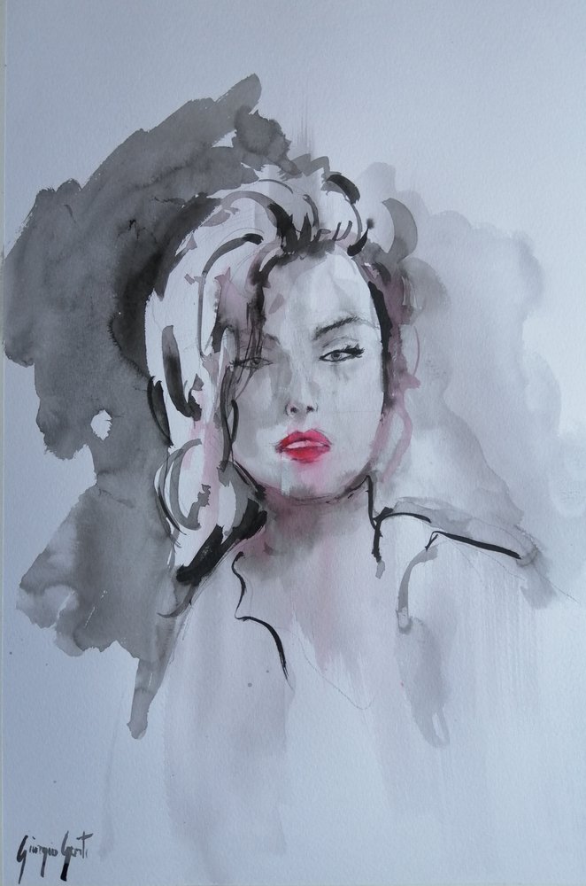 Rote Lippen Blick von Giorgio Gosti