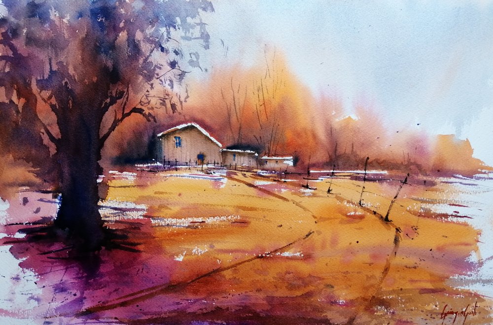 Rustikale Herbstlandschaft von Giorgio Gosti