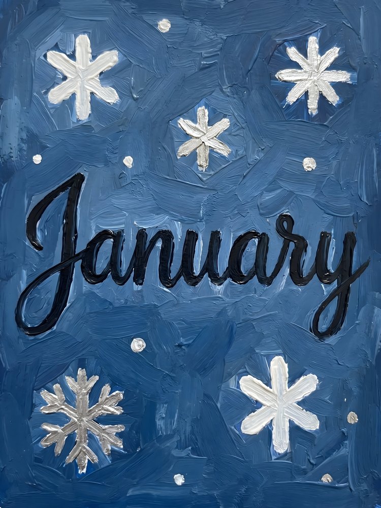 Januar Winterschneeflocken von HUGO