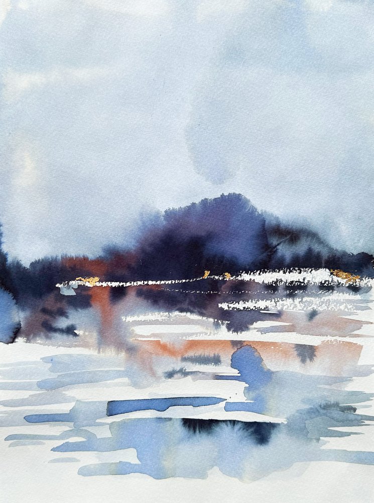 Nebliger Bergsee von Helena Ryhle