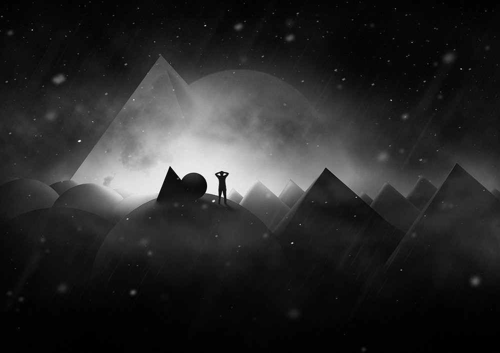 Geheimnisvolle Geometrische Nacht von Hussain Buhligaha