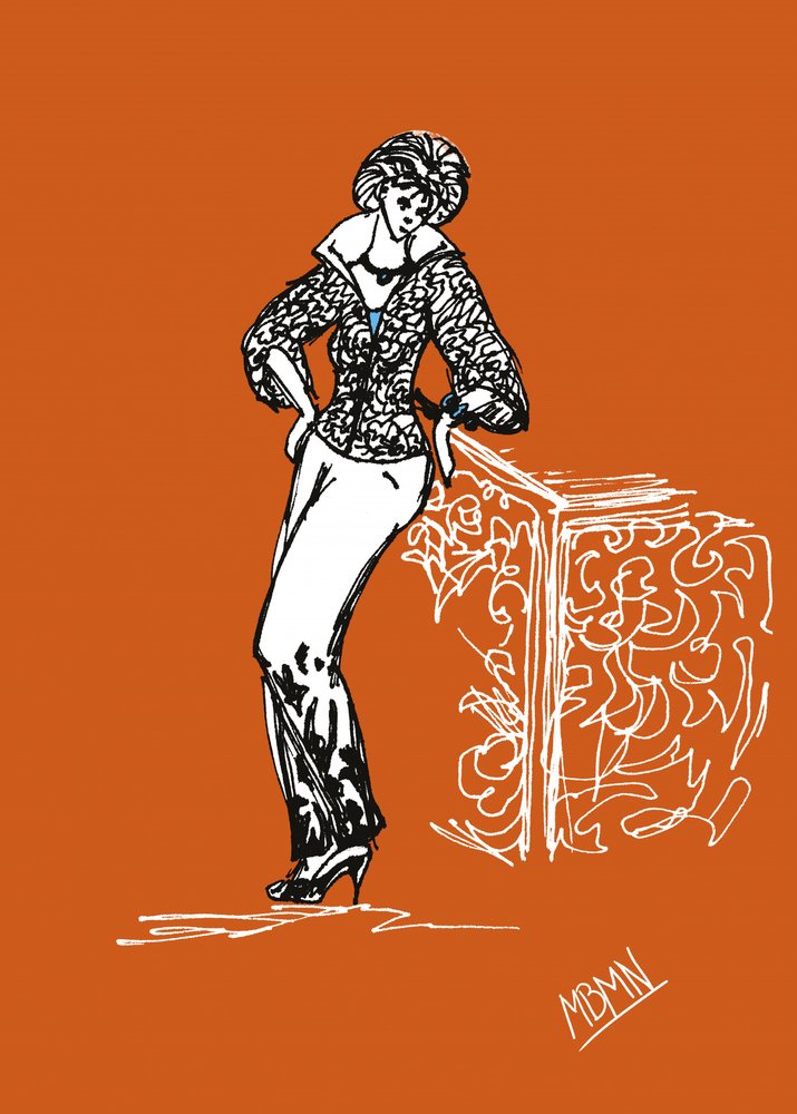 Elegante Modeskizze von Ida Publishing