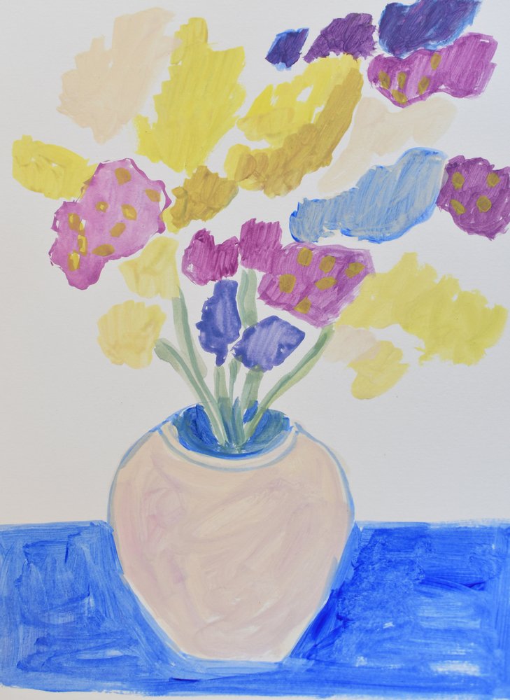 Bunte Blumenvase von Iria Fernandez