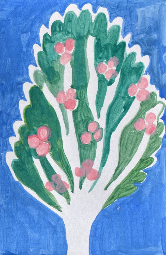 Rosa Blütenbaum von Iria Fernandez