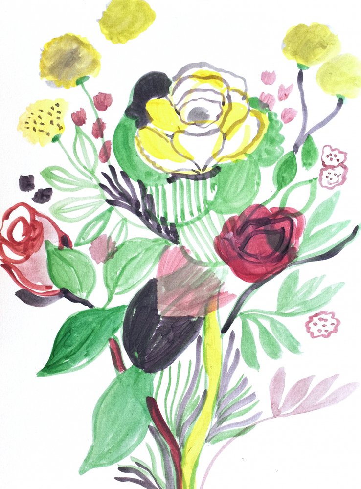 Lebendiger Blumenstrauß von Iria Fernandez