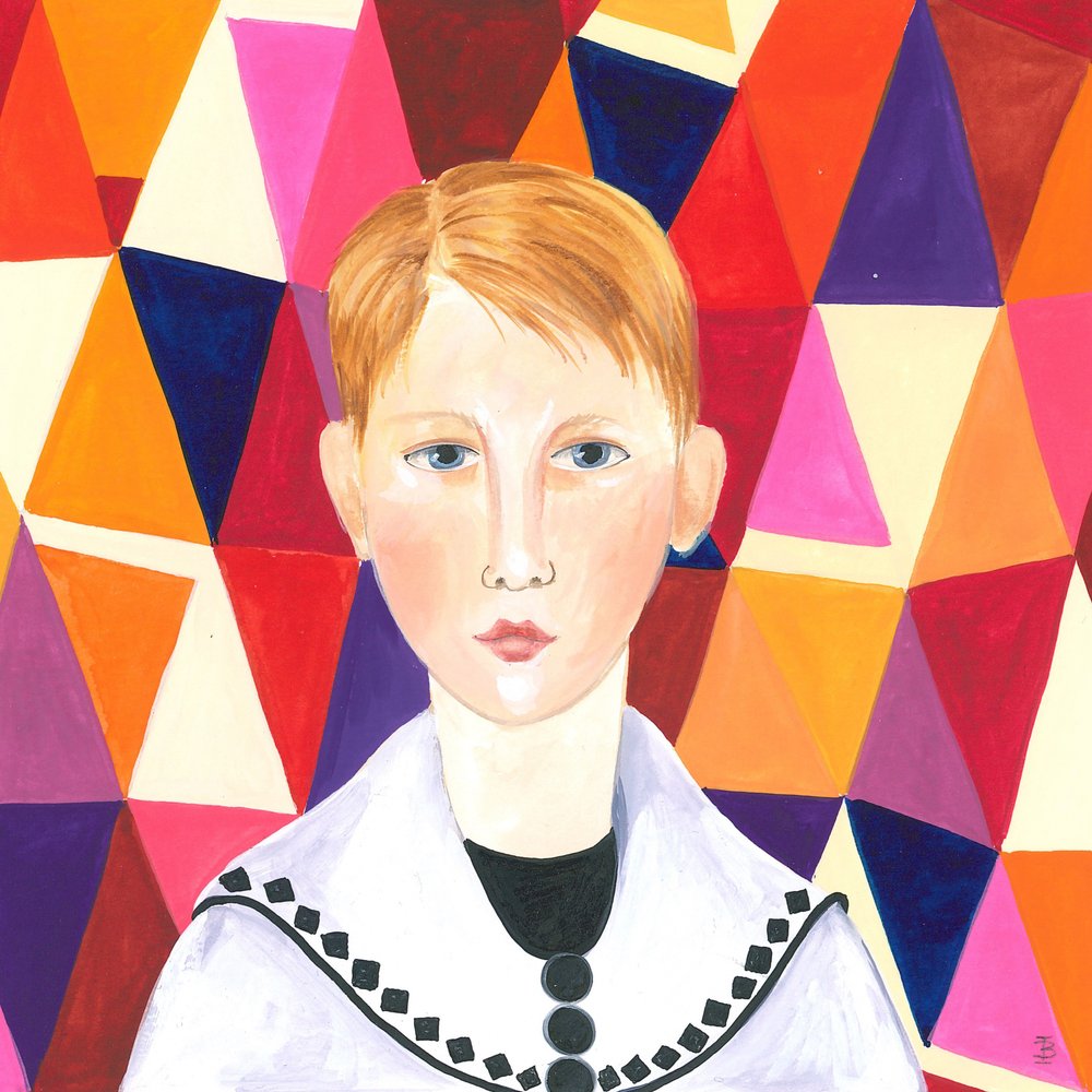 Geometrisches Porträt von Isabelle Brent