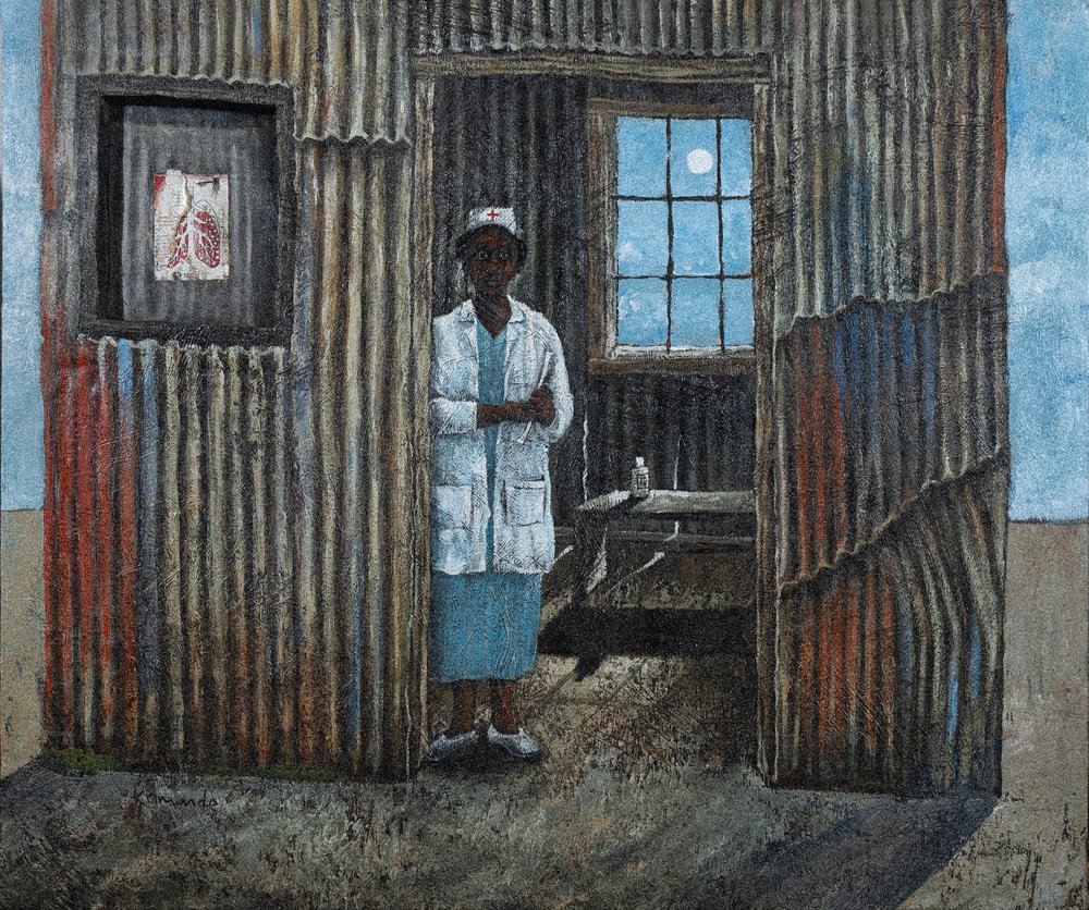 Mondbeschienene Klinikschwester von James Kamande