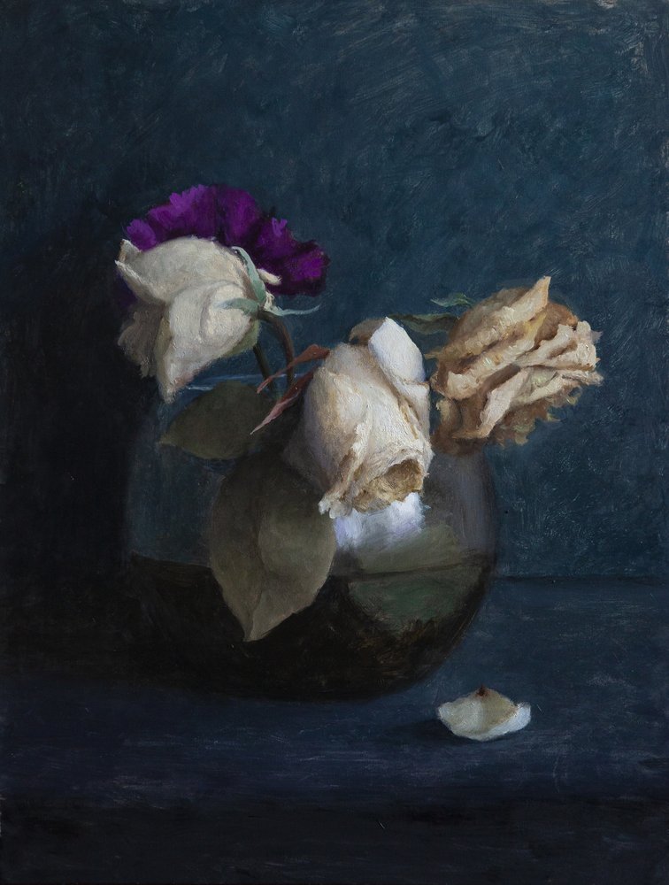Dunkles Blumenstillleben von James Zamora