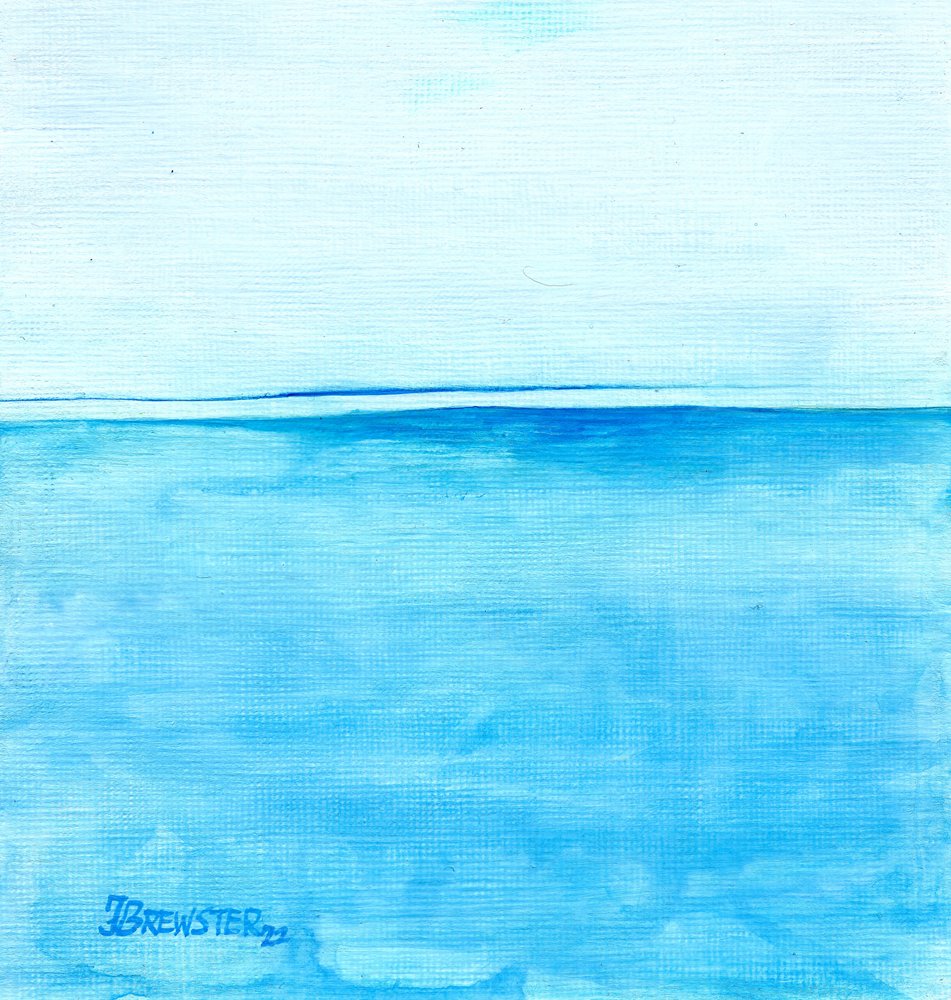 Blau Beruhigende Landschaft von Janine Brewster