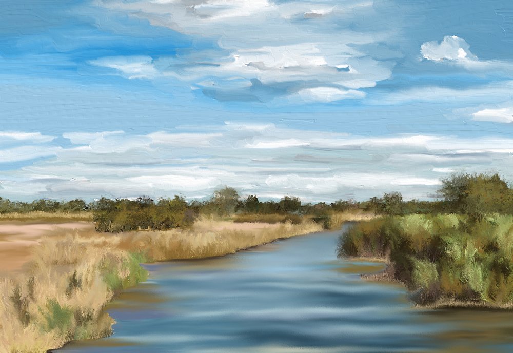 Friedliche Flusslandschaft von Jenna Alheit
