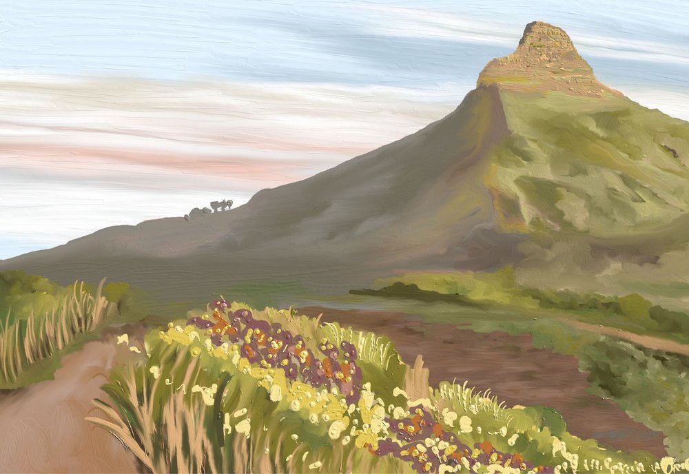 Wildblumen Bergpfad von Jenna Alheit