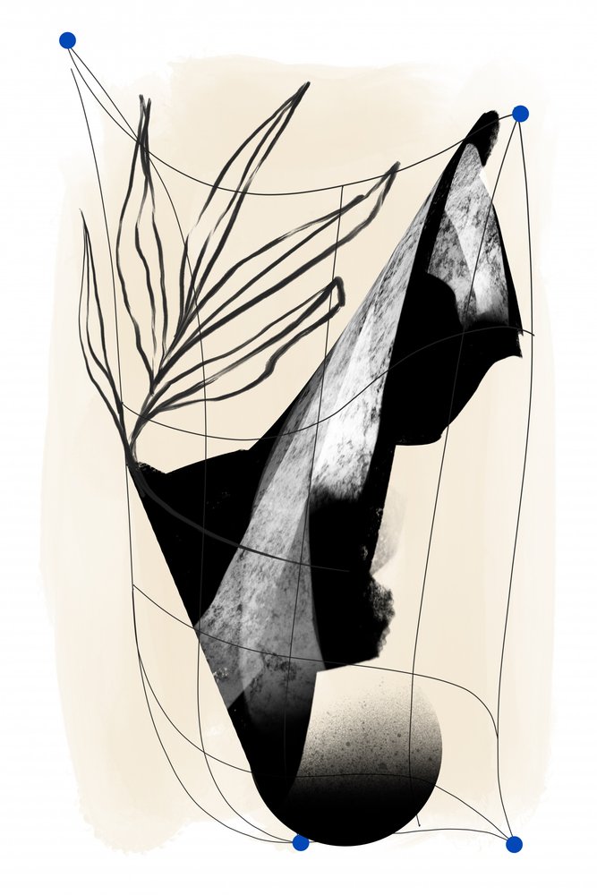 Elegante abstrakte Botanik von Jilli Darling