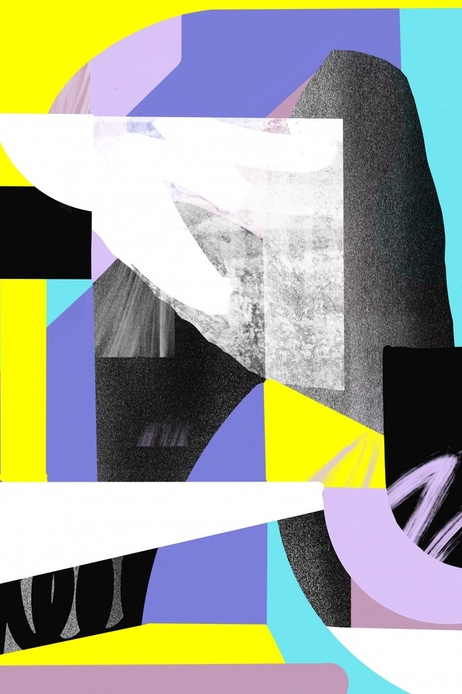 Lebendige geometrische Collage von Jilli Darling