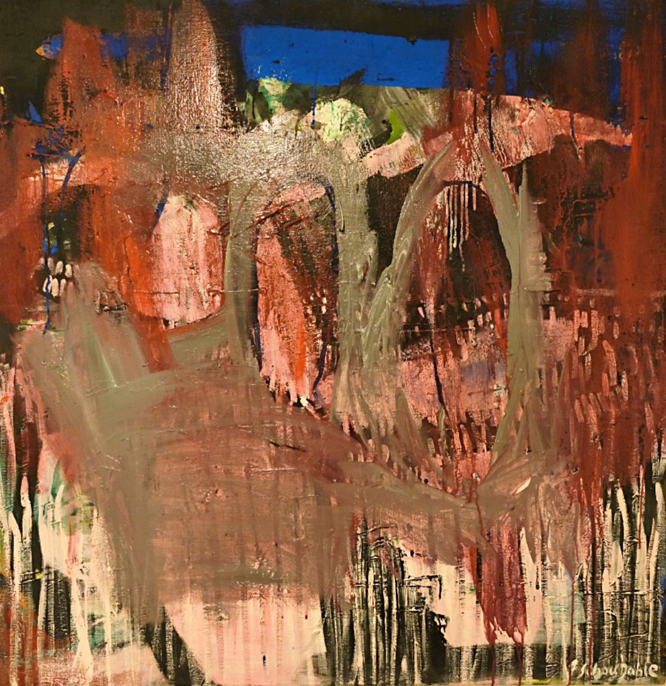 Dynamisches Rotes Abstrakt von Joackim Schou Dahle