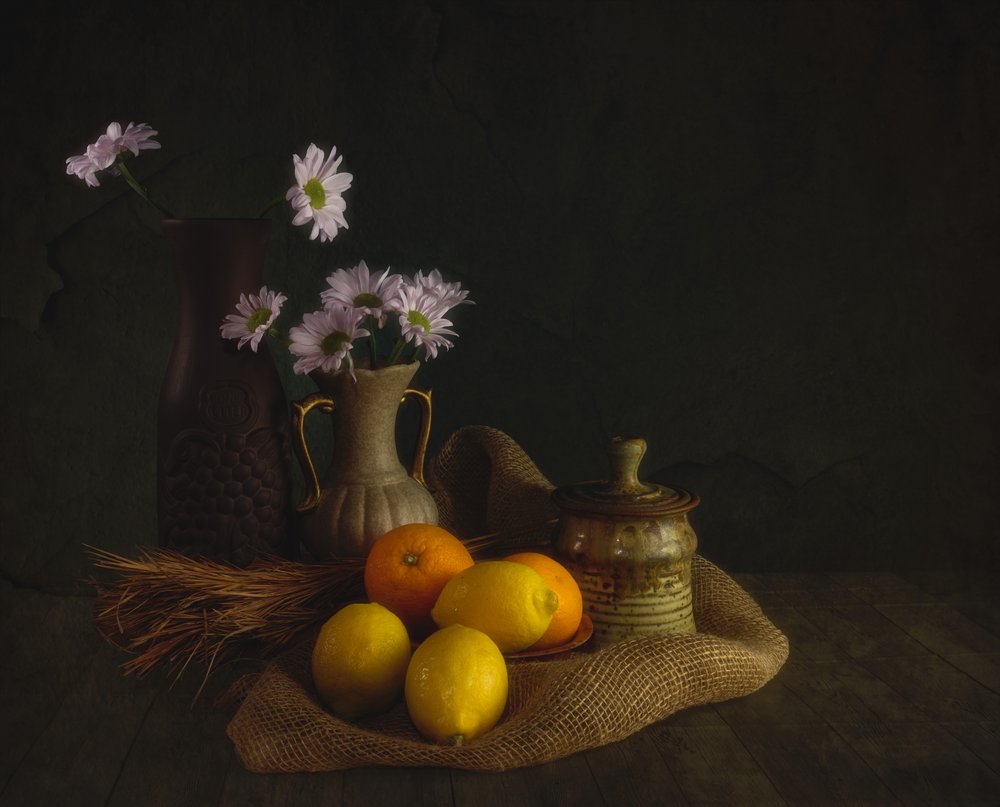 Stimmungsvolle Blumen und Früchte von John-Mei Zhong