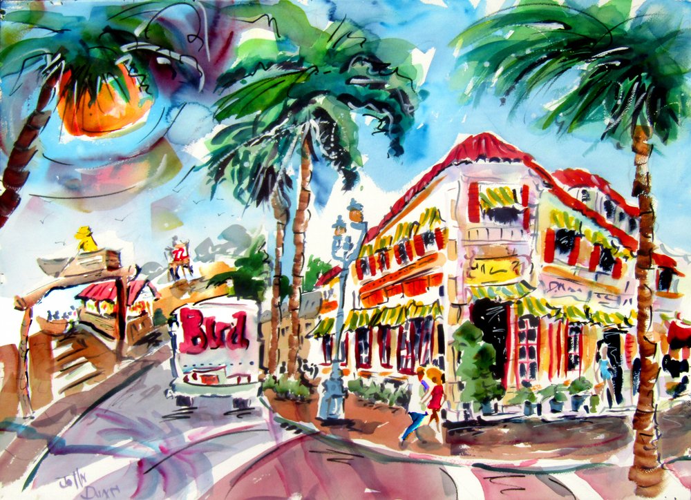 Palmenstraßenszene von John Dunn
